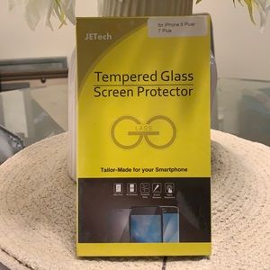 Tempered Glass Protector for I  phone 8 plus or 7plus new in unopened pack